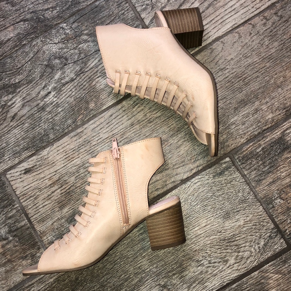 Sugar blush peep toe sandals